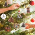 thumbnail image 4 of Adorno para árbol de Navidad con forma de libro creativo, acrílico, impresión plana, colgante para ventana del árbol del hogar, regalo para amantes de los libros, 4 of 5