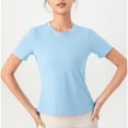 thumbnail image 6 of Timegard Gym Tops for Women Short Sleeve Quick Dry Crew Neck Lightweight Summer Athletic Yoga Top Basic Tee, 6 of 7