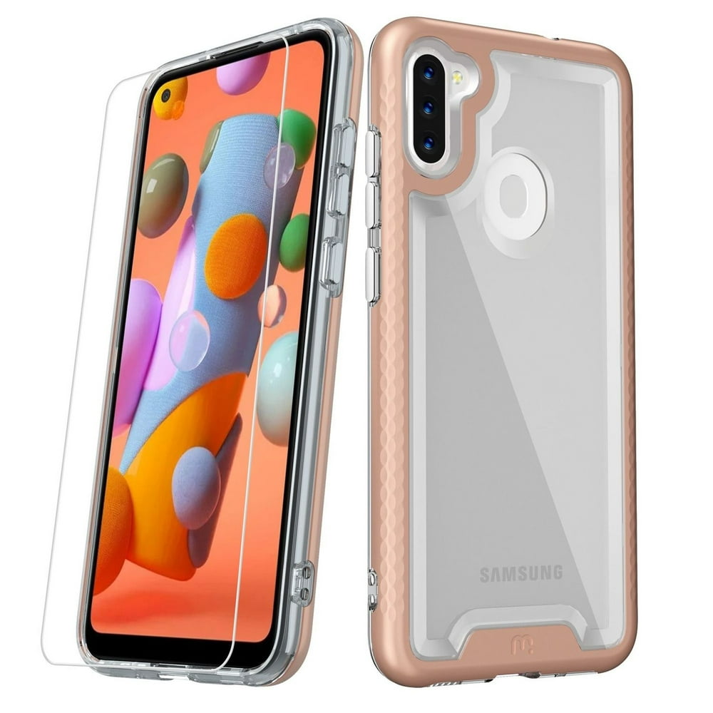 For Samsung Galaxy A11 Case, by Insten Tempered Glass Screen Protector