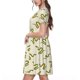 thumbnail image 2 of Disketp Green Snake para Vestido de Manga Corta para Mujeres, Vestidos de Verano para Mujeres, Casual y Holgado para la Playa, 2 of 6