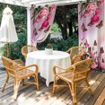 thumbnail image 4 of Outdoor Curtains for Patio Waterproof, Pink Roses Outdoor Privacy Panels Grommet, Spring Floral Butterflies Watercolor Modern Art Blackout Outside Curtains for Porch/Cabana 54"x95", 1 Panel, 4 of 8