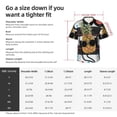 thumbnail image 5 of Gukieu Pineapple With Black Glasses Print Men's Short-sleeved Shirts, Button-down Lapel Hawaiian Shirts, T-shirts, Beach Vacation Summer Casual Wear,Large, 5 of 7