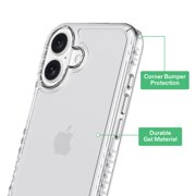 onn Protective Gel Phone Case for iPhone 17 - Clear