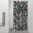 thumbnail image 2 of Green Brown Camo Irregular Shapes Pattern Shower Curtain 36"x72" ,Bathroom Decorative Shower Curtains Set with 12 Hooks,Modern Waterproof Washable Shower Curtain, 2 of 6