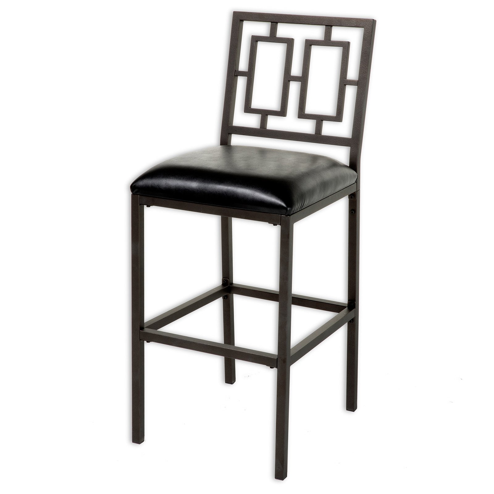 Lansing Counter Stool with Coffee Finished Metal Frame, Patterned