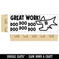 thumbnail image 2 of Great Work Doo Doo Doo Shark Teacher Student School Self-Inking Rubber Stamp Ink Stamper - Green Ink - Large 2-3/4 Inch, 2 of 7