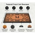thumbnail image 6 of A1HC Natural Coir and PVC Monogrammed Floral Design Door Mat, 30" x 60", Anti-Shed Treated Durable Heavy Duty Front Door Mat for Outdoor Entrance, 6 of 7