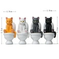 thumbnail image 5 of UDIYO Cat Figures High Simulation Vivid Expression Decoration Accessories Toilet Sitting Miniature Cat Animal Model Toy for Kids, 5 of 7