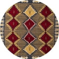 thumbnail image 1 of Ahgly Company Indoor Round Abstract Red Abstract Area Rugs, 5' Round, 1 of 6