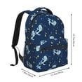 thumbnail image 2 of Rocae Space Dinosaur Print Lightweight Casual Backpack Travel Hiking Backpack Carry on Laptop Backpack, 2 of 5