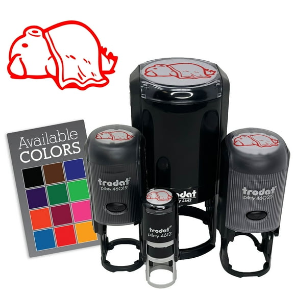 Laying Pig in a Blanket Port Funny Pork Self-Inking Rubber Stamp for Stamping Ink Stamper Crafting Planners - 1/2 Inch Mini - Black Ink