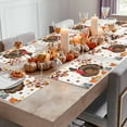 thumbnail image 3 of Fall Placemats Set of 4 Harvest Pumpkin Turkey Place Mats Thanksgiving Placemat Orange Fallen Maple Leaves Table Mats for Dining Kitchen Table Holiday Dinner Party Home Fall Decorations 13x19 Inch, 3 of 8
