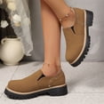 thumbnail image 7 of IEMIEMIEM Women's Platform Loafers with Lug Sole Chunky Heels Penny Loafer Non Slip Comfortable Slip On Business Office Casual Walking Dress Shoes 7.5 Wide Brown, 7 of 7