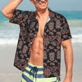 thumbnail image 5 of KLL Men's Hawaiian Shirt Short Sleeve Button Down Beach Shirts-Retro Floral, 5 of 5