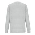 thumbnail image 5 of Women's Cable Knit Sweater Crew Neck Long Sleeve Ribbed Pullover Top for Fall & Winter White L, 5 of 5