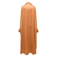 thumbnail image 4 of PINQI 6-13 Years Children Kids Daily Casual Dress O Neck Dress Kids Girls Solid Elegant Dress Casual Long Sleeve Solid Color Hooded Dress(Orange-a,10-11 Years), 4 of 4
