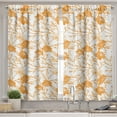 thumbnail image 2 of Ambesonne Orange and White Valance & Curtain, Flowering Stem, 55"x36", Orange White, 2 of 7