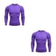thumbnail image 3 of Qarigey Ropa interior térmica para hombre, medias deportivas de secado rápido, ropa de compresión de manga larga cálida para correr en Púrpura,L 2piezas, 3 of 6