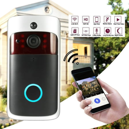 Smart Wireless WiFi Security DoorBell Smart Video Door Phone Visual Recording Low Power Consumption Remote Home Monitoring Night (Best Price Ring Doorbell Pro)