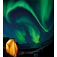 thumbnail image 3 of Ambesonne Green Blue Duvet Cover Set, Sky Nordic Camping, 2-Calking, Forest Green Yellow, 3 of 7