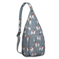 thumbnail image 1 of Bone Design Sling Backpack - Fun Dog Lover Gift, Fashionable Crossbody Pack with Multiple Pockets, 1 of 4