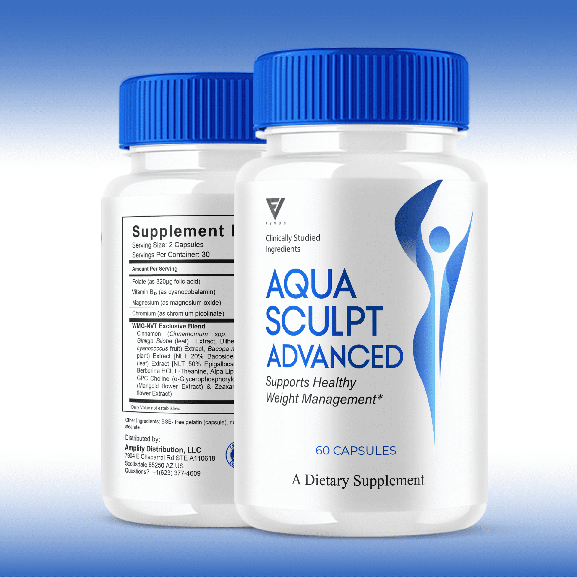 (2 Pack) Aqua Sculpt Advanced Pills, AquaSculpt Weight Management (120 Capsules)