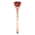 thumbnail image 3 of 2 ct Round Cut Natural Garnet Solitaire Engagement Ring for Women in 18K Rose Gold, 3 of 5