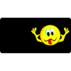 Smiley Visage Framboise avec des Bras Plaque License Personnalisation Gratuite sur Cette Plaque – image 1 sur 1