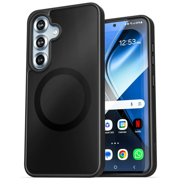 Encased SlimShield for Samsung Galaxy S25 Plus Case (Compatible with MagSafe Qi2) Slim Protective Magnetic Case (Black)