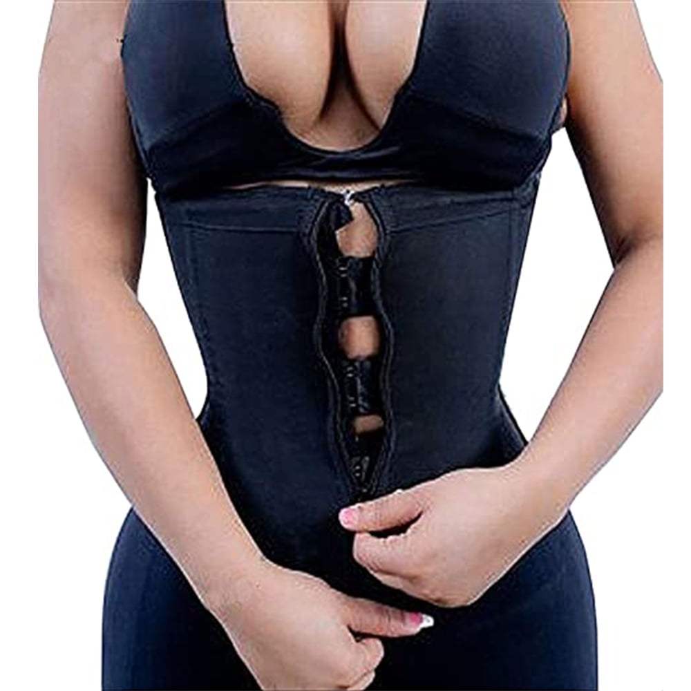 Women Latex Underbust Waist Trainer Training Corsets Cincher Zip&Hook  Hourglass Body Shaper S-6XL 