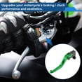 thumbnail image 3 of Palancas de freno y embrague cortas únicas para Kawasaki Ninja 500 2024-2025, palanca de freno ajustable en 6 posiciones, aleación de aluminio, verde sólido, 1 par, 3 of 7