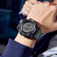 thumbnail image 5 of SMAEL Round Men Tactical Digital Watch 5ATM Waterproof TPU Strap Digital Sports Watch, 5 of 5