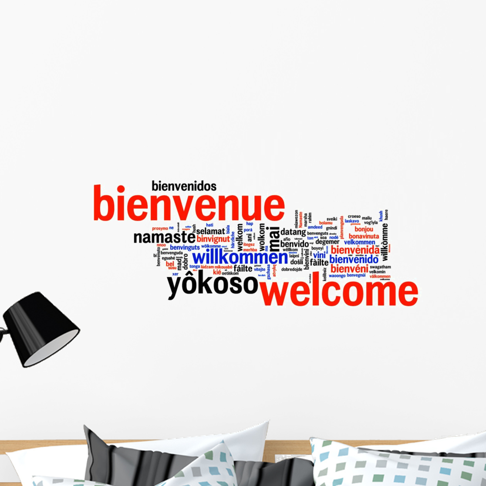 Word Cloud Wall Decal by Wallmonkeys Peel and Stick Graphic (36