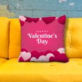 thumbnail image 4 of Xihbxyly Funda de Almohada de San Valentín, Diseño Romántico de Lino, Tela Suave y Transpirable, Elegante Decoración para El Hogar, Ideal para Sala de Estar y Dormitorio, Fácil Mantenimiento, Tamaño, 4 of 5