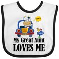thumbnail image 3 of Inktastic Farmer Cow My Great Aunt Loves Me Boys or Girls Baby Bib, 3 of 4