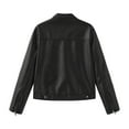 thumbnail image 3 of Ailaofu Women's Trendy Faux Leather Jacket Moto Short Jacket Fashion PU Jacket Coat, 3 of 4