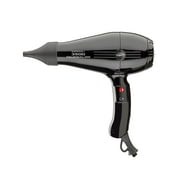 GAMMA+ 3500 Professional Salon Tourmaline Ionic Hair Dryer for Hair Stylists, 2 Concentrator Nozzles, 6 Heat Settings, Black