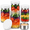 4 Pack - White, variant on 32 Oz Glass Salad Jars 6 Pack - Multicolor Meal Prep Container