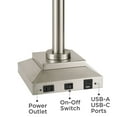 thumbnail image 6 of 360 Lighting Camber Modern Desk Table Lamp 29" Tall Brushed Steel with USB and AC Power Outlet in Base Swing Arm Linen Shade for Bedroom Living Room, 6 of 9