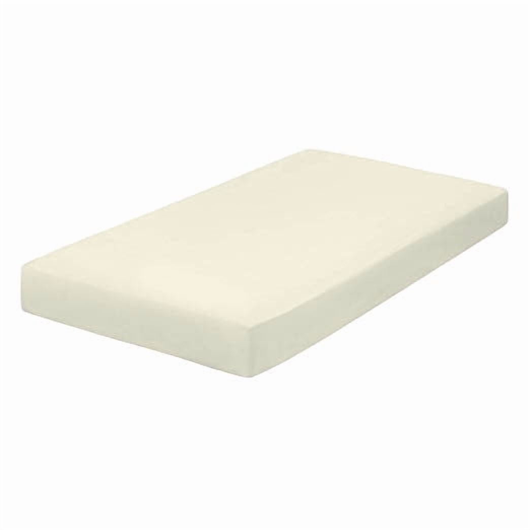 1 PC Cotton Fitted Sheets for Standard Crib Mattress & Toddler Bed Mattress Crib Fitted Sheet (Ivory, 28x52x8 Inch Drop)