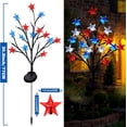 thumbnail image 3 of 4th of July Decorations Solar Garden Lights, Outdoor Red Blue White Star Solar Lights, Waterproof Patriotic Decor for Independence Day Memorial Day, 3 of 7