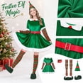 thumbnail image 4 of Elf Dress For Women， Adult Women's Green Christmas Costume Dress for Role Play and Holiday Parties Cosplay Clothes Elf Costume Christmas Decoration Festive Outfit Seasonal Celebrations Dress Up, 4 of 7