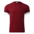 thumbnail image 4 of LUOGENLI Male T-shirts for Mens Male All T Shirt Partial Round Neck Solid Color Tree Print Comfortable Short Sleeve Slim Fit Crew Top Blouse Mens T-shirts Graphic Tees Fishing St. Patrick's Day Red M, 4 of 7