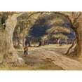 thumbnail image 2 of Sir John Everett Millais 14x11 Gold Ornate Wood Frame and Double Matted Museum Art Print Titled - The Gipsy (1846), 2 of 4