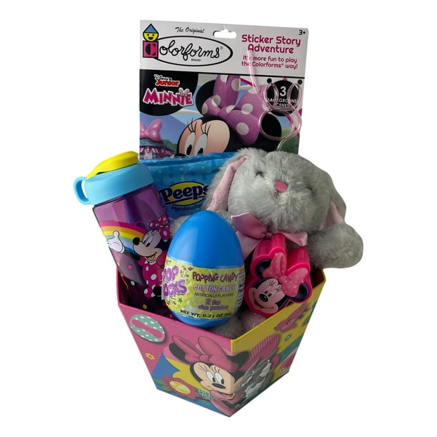 Minnie Mouse Easter Basket for Girls Premade & Filled with Candy Egg
