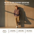 thumbnail image 5 of Boys Uniform Cargo Pants Baggy Chino Pants Joggers, Teen Back to School Trousers,Straight Leg Hiking Pants with Pockets,Elastic Waist Casual Sports Workwear for Kids 5-15 Years, 5 of 8
