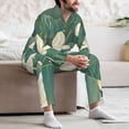 thumbnail image 7 of Lsque Lotus Golden Line Pattern Long Sleeve Pajama Set for Men - Soft 2-Piece Sleepwear and Loungewear Set with Pockets, Comfy Nightwear-X-Large, 7 of 7