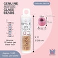thumbnail image 3 of Miyuki Delica Seed Beads – Size 11/0 (1.6 mm), DB1778, White-Lined Topaz AB, 7.2 g, Approx. 1440 Beads, 3 of 7