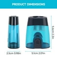 thumbnail image 4 of Eagle Dual-Hole Manual Pencil Sharpener - Standard & Jumbo Size, Portable Design w/ Translucent Body- 2 Included, 4 of 7