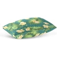 thumbnail image 5 of Tropical Blossom Flowers Velvet Oblong Lumbar Plush Throw Pillow Cover/Shams Cushion Case - 16x24in - Decorative Invisible Zipper Design for Couch Sofa Pillowcase Only, 5 of 5